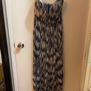 Low Cut Strapless Maxi Dress